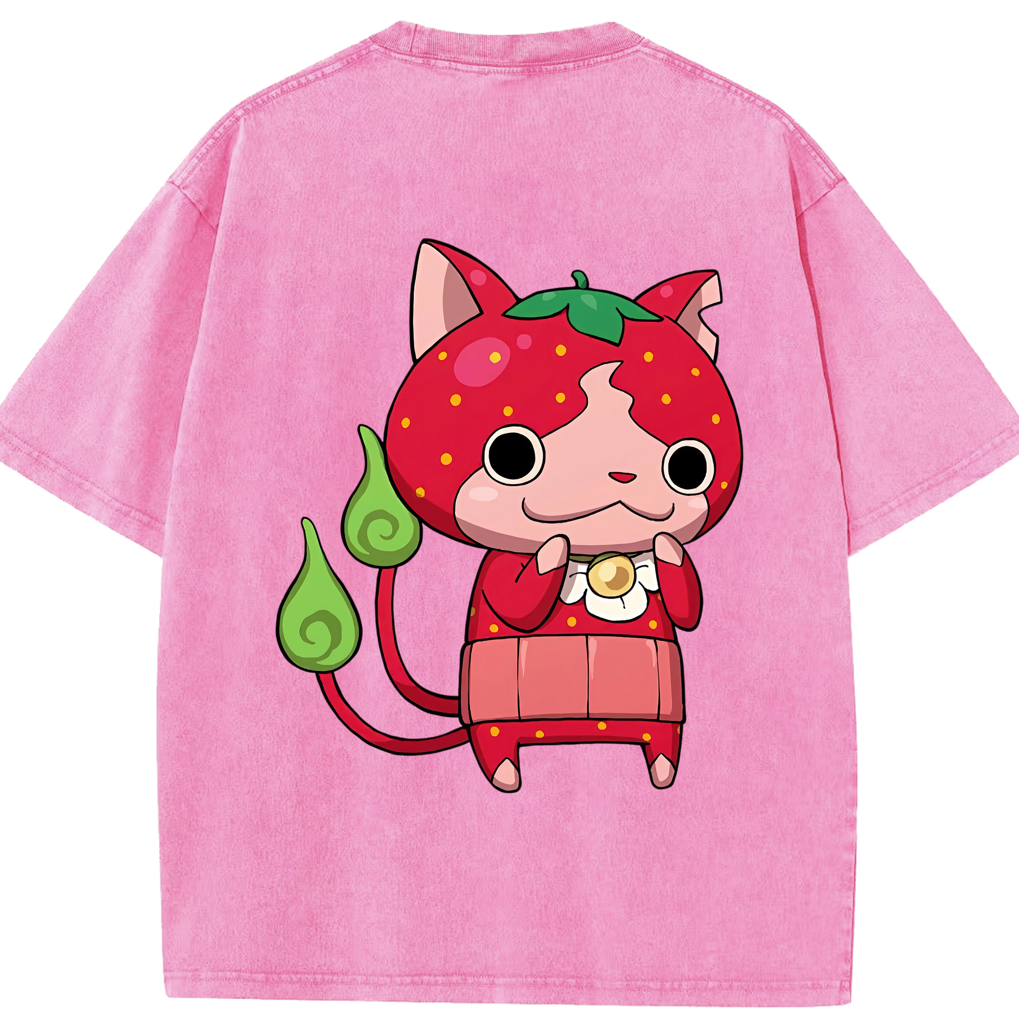 （画像用） 妖怪ウォッチ Yo-kai Watch 綿100% ヴィンテージ風 半袖Tシャツ（背面プリント）